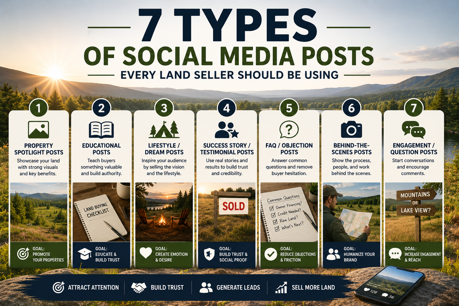 7 Types of Social Media Posts Every Land Seller Should Be Using
